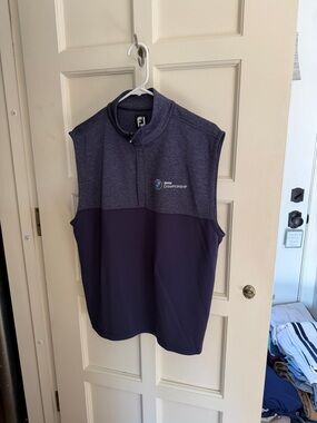 FootJoy FJ BMW Championship Golf Vest | Navy | Size Medium | Quarter Zip